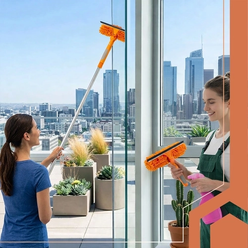 1.8 m telescopic pole for safe reach without a ladder