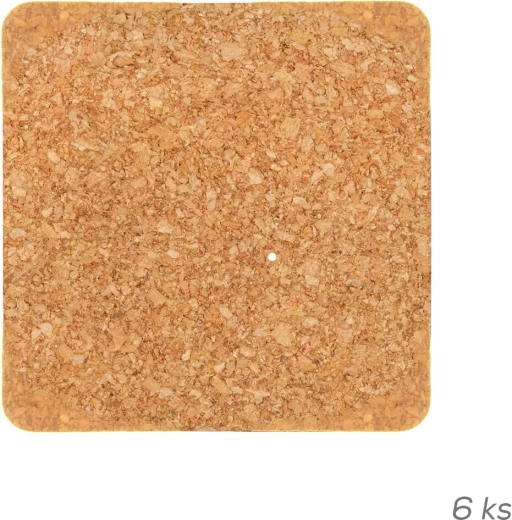 Cork coasters 9.5 × 9.5 cm (6 pcs)