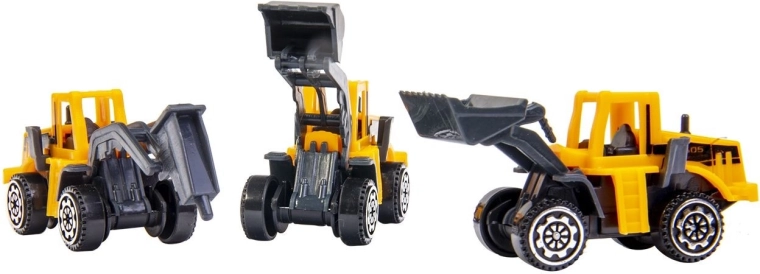 3 construction toy cars for action play