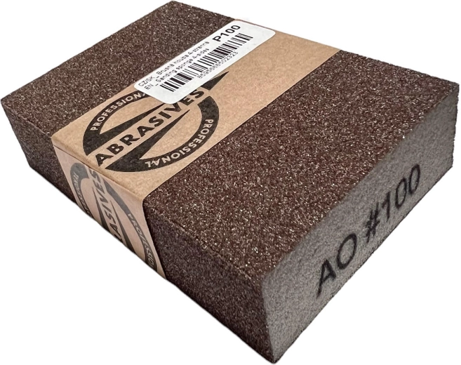 Four-sided sanding sponge 100 × 70 × 25 mm, grit 120