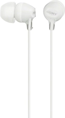 Ausinės Sony MDR-EX15AP su mikrofonu, baltos