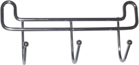 Vonios kabykla su 3 kabliukais, 16 cm, chromuota