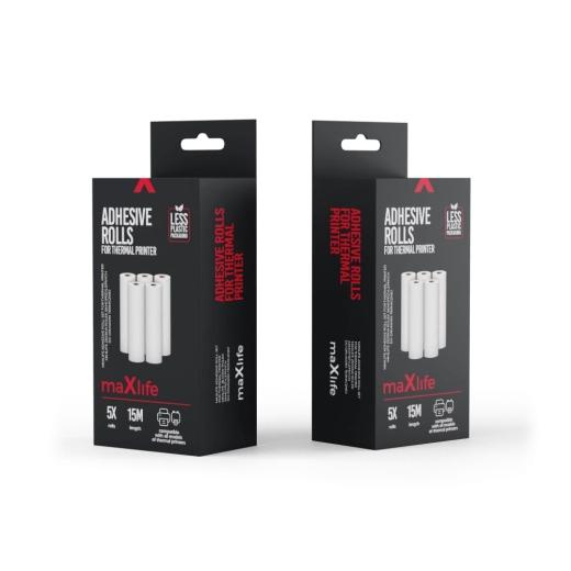 Maxlife Roll Set – 5 termo popieriaus ritinėlių rinkinys terminėms spausdintuvėms