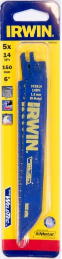 Metal reciprocating saw blade 150 mm 14 TPI IRWIN (5 pcs)