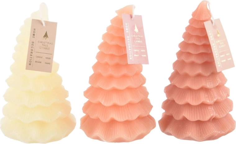 Dekoratyvinė žvakė Kalėdų eglutės formos 18 cm (3 variantai)