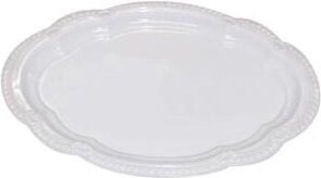 Ovalus serviravimo padėklas su dekoratyviniu apvadu 25 × 17 cm, spalvų mišinys