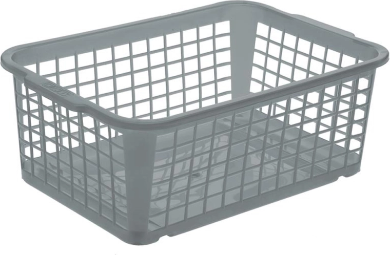 Keeper plastic basket 20 × 30 × 11 cm grey