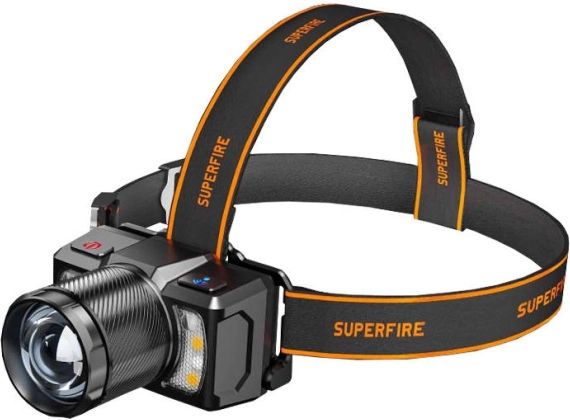 Superfire galvos žibintuvėlis 700 lm su USB-C