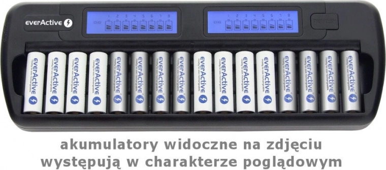 Procesorinė įkroviklė 16 AA/AAA akumuliatoriams