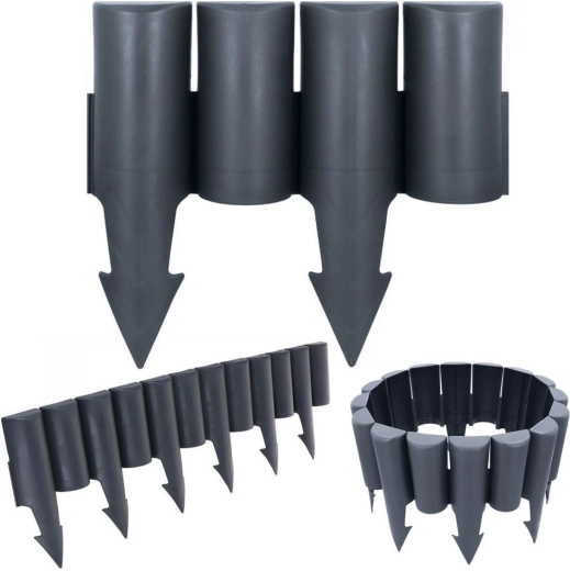 Garden edging palisade graphite 25 cm
