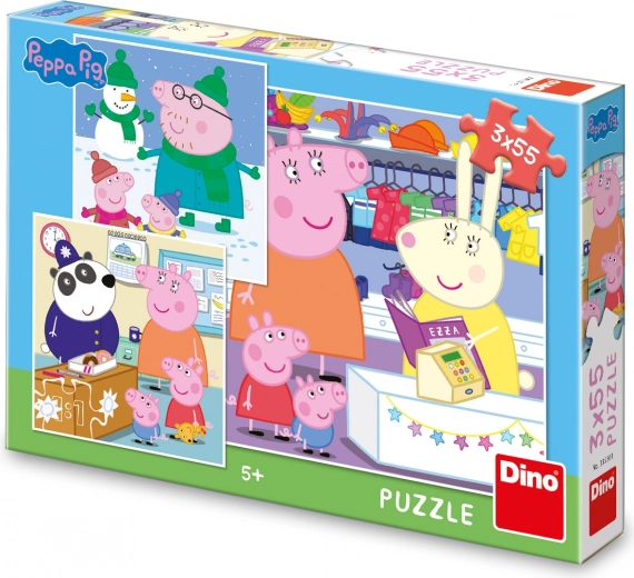 Puzzle PEPPA PIG – cheerful afternoon 3×55 pieces
