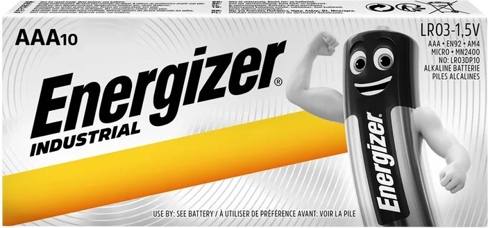 ENERGIZER Industrial AAA LR03 šarminės baterijos, 10 vnt. (bulk)