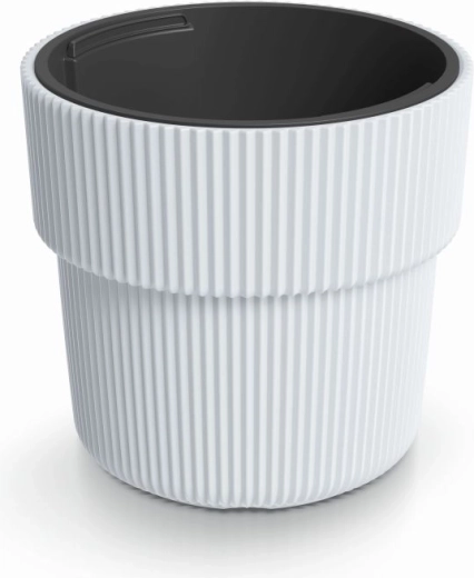 MILLY flower pot with insert 39 cm white