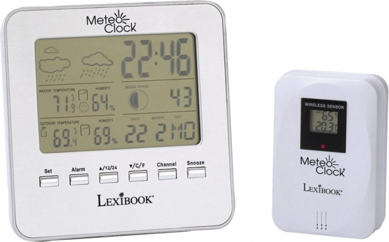 Lexibook weather station for kids with wireless sensor