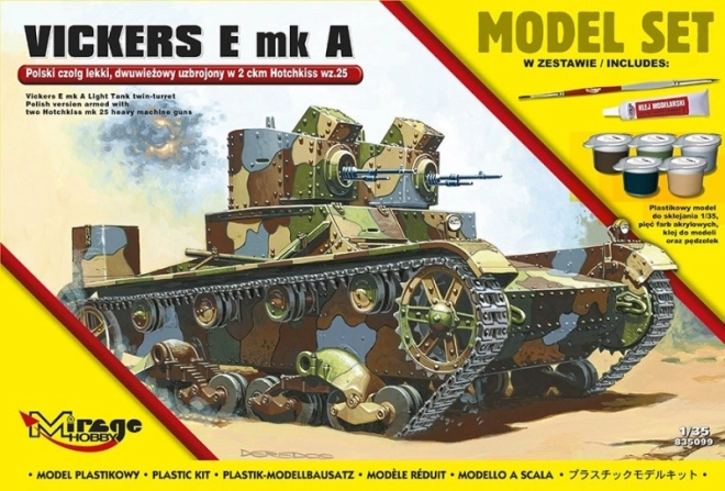 Plastic Model of Polish Light Double-Turret Tank