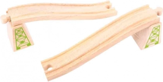 Viaduko bėgiai su atramomis, 2 vnt., Bigjigs Rail