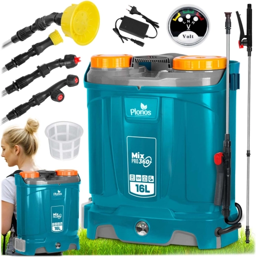 Plonos 16 L Battery-Powered Backpack Sprayer with Mixing