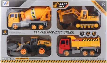 Construction Vehicles Set for Kids, 4 pcs