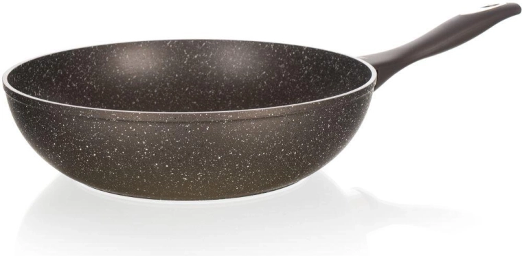 Wok keptuvė 28 cm su nepridegančia danga Premium Dark Brown