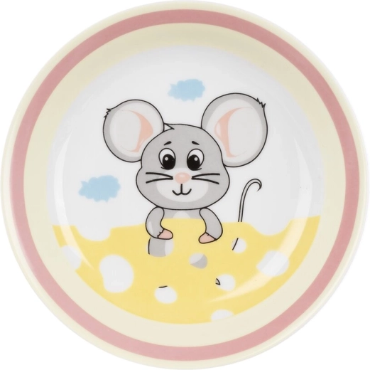 Deep Sectioned Kids’ Plate Mouse 19 cm