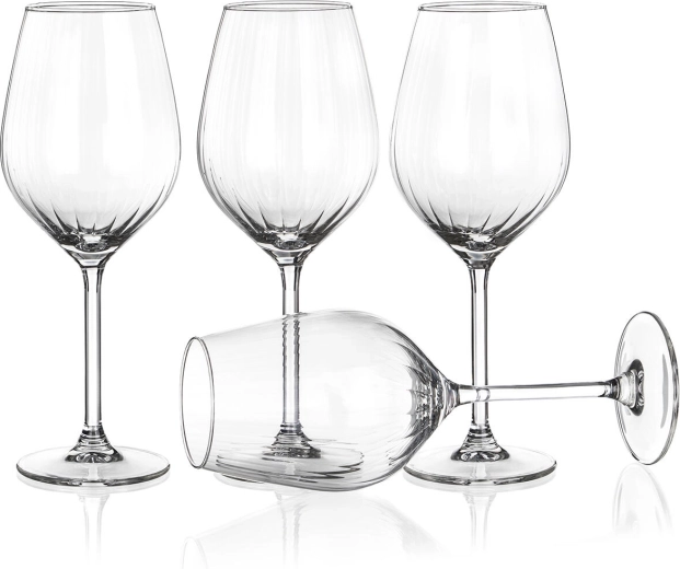 Raudonojo vyno taurės 510 ml Plissé (4 vnt.) Royal Leerdam