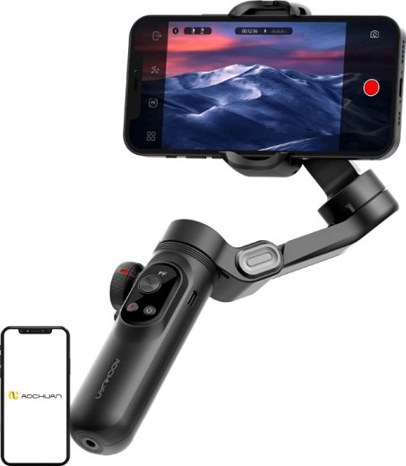 Aochuan Smart X Pro standard – 3 ašių telefono stabilizatorius (juodas)