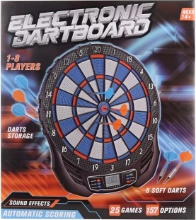Electronic dartboard with darts and scoreboard 47 cm