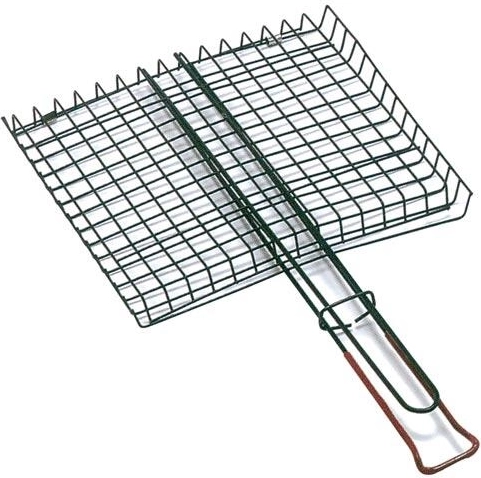 Kvadratinės formos apverčiamos grilio grotelės 33 × 29 cm, ilgis 62 cm