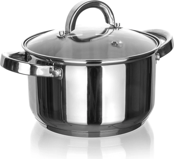 Stainless steel pot with glass lid 22 cm 4.1 L Cuisino