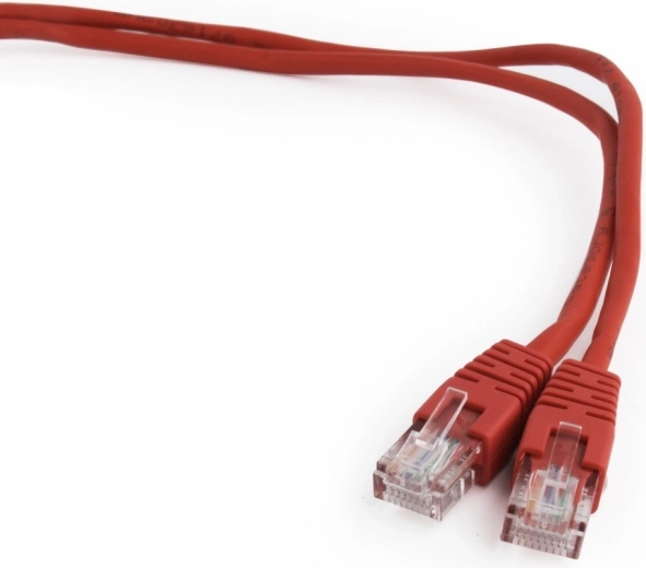 Patch cable Cat 5e with molded strain relief 0.5 m red