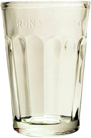 50 ml taurelė su matavimo žyma, skaidri stiklinė