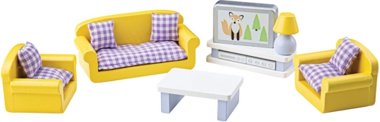 Tidlo wooden living room furniture set – yellow