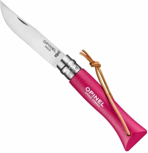 Opinel Nr. 06 Trekking Raspberry kišeninis peilis, avietiškai rožinis bukas