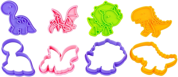 Stamp molds with dinosaur motifs