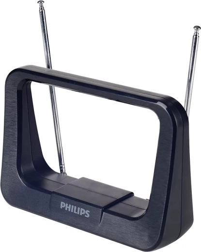 Indoor TV antenna with 1.8 m coaxial cable, 75 Ohm, 3G/4G filter for DVB-T/T2