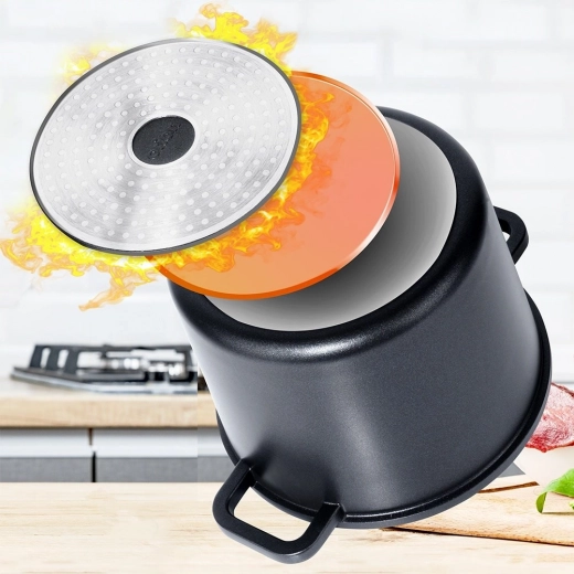 Greitas ir tolygus įkaitimas ant visų viryklių