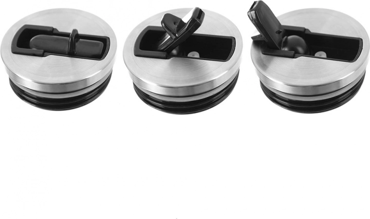 Leak-tight lid and durable stainless steel design