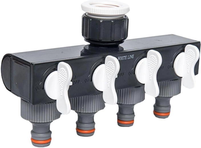 Faucet Adapter – 4-Way Splitter WHITE LINE