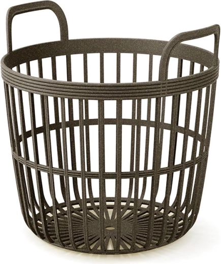 Krepšys su rankenomis Zoe Basket Eco Wood 36,4 cm – kavos spalvos