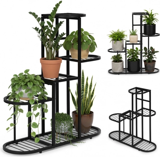 Plant Stand 5 Levels Black ModernHome