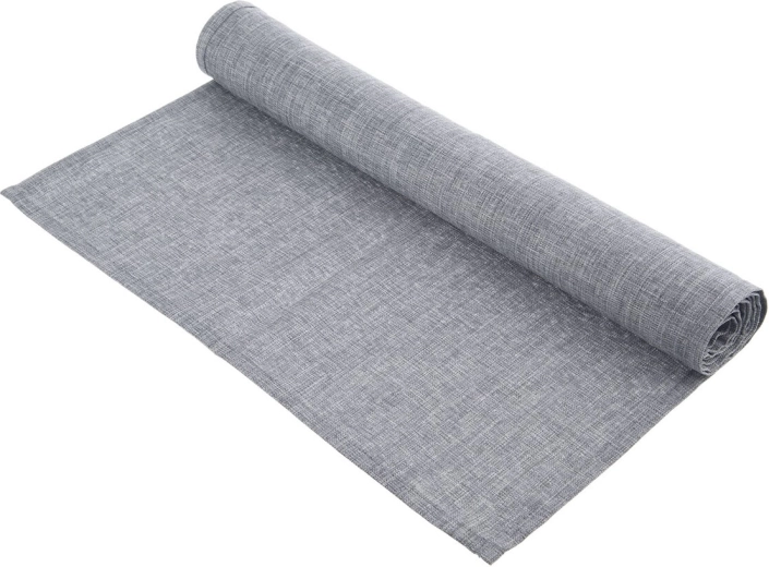 Šviesiai pilkas poliesterinis stalo takelis 140 × 40 cm