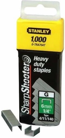 6 mm Staples from Galvanized Steel STANLEY, 1000 pcs