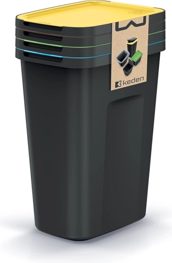 Atliekų rūšiavimo šiukšliadėžių rinkinys Compacta Q Flap Plus 4×35 l