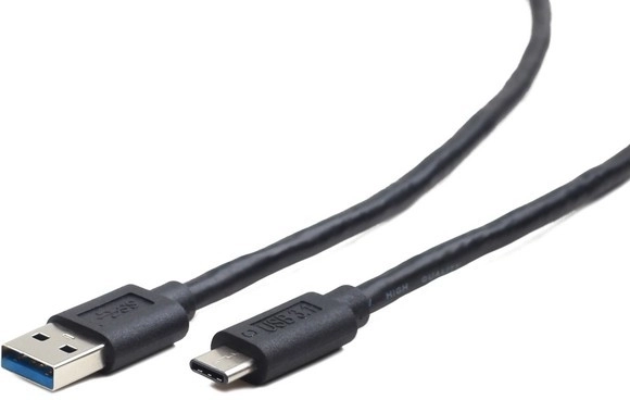 USB kabelis USB‑C į USB‑A 3.0, 1 m, juodas
