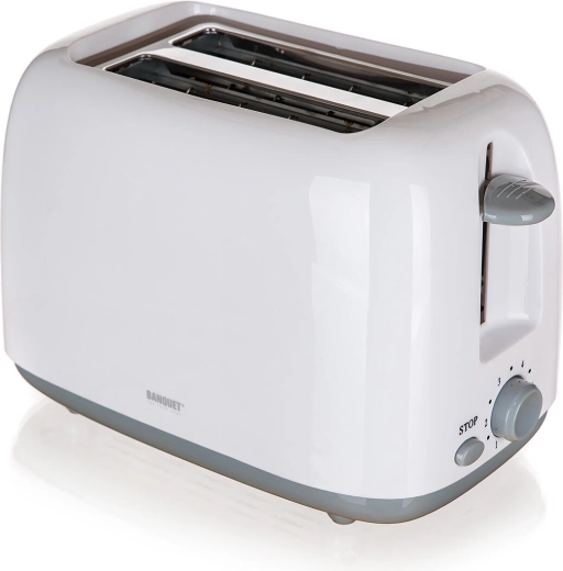 2-Slice Toaster, 750 W, white–gray