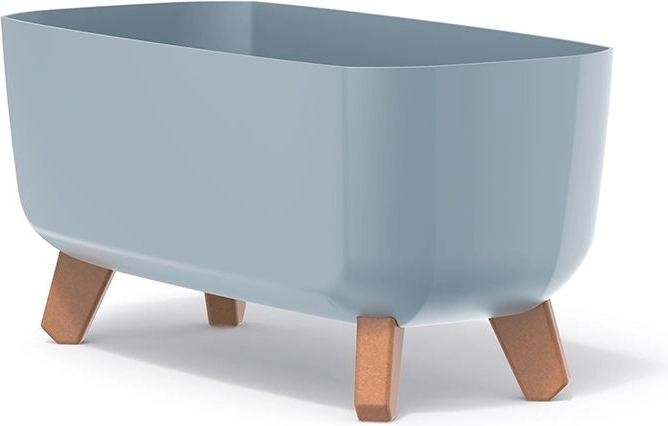 Gracia Case Planter on Legs 39 cm – light grey, durable plastic