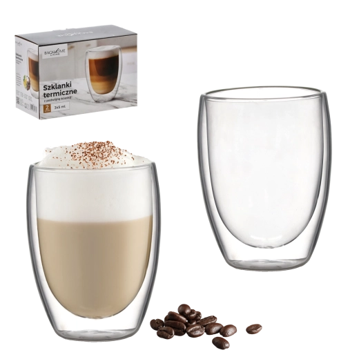 Termo stiklinės su dviguba sienele 345 ml – 2 vnt. rinkinys