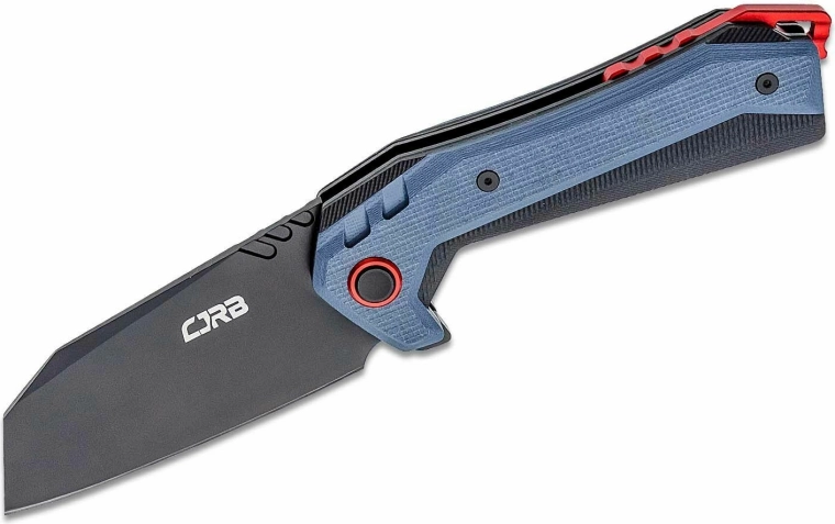 CJRB Tigris folding pocket knife G10 blue 8.9 cm