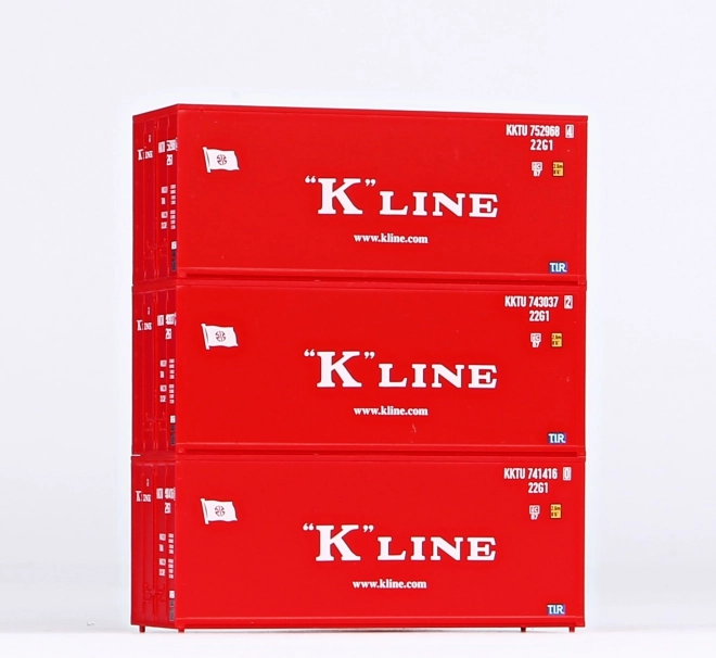 3 vnt. 20 ft K-Line konteinerių rinkinys