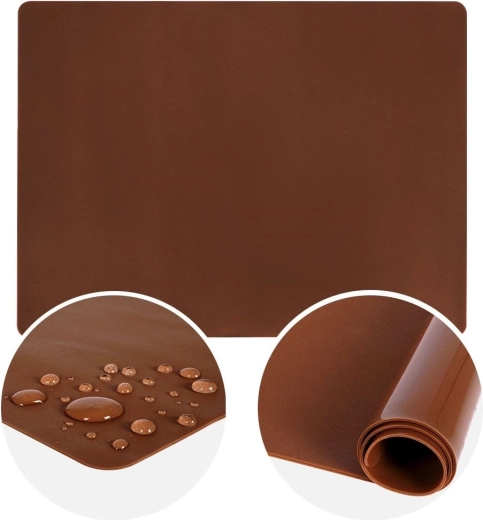 Silicone pastry work mat 60 × 50 cm orange
